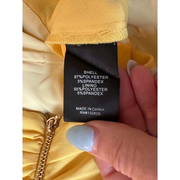 NBD x Naven Strapless Lauren Jumpsuit in Yellow Size Medium - Picture 8 of 8